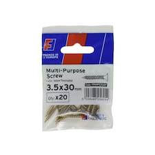 Forgefix Multi-purpose Screws, Pozi, Csk, Zyp, Forgepack - Multi Colour - 3.5 x 30mm ForgePack 20