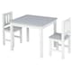 image 1 of HOMCOM Kids Table and 2 Chairs Set 3 Pieces Toddler Multi-usage Desk Indoor Grey | Grey
