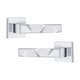 image 3 of Golden Grace 6 Pairs Modern Nova Premium Design Door Handles on Square Rose in Polished Chrome Finish Chrome
