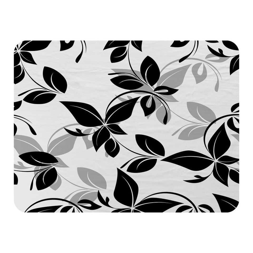 image 1 of Black & White Floral (Blanket)