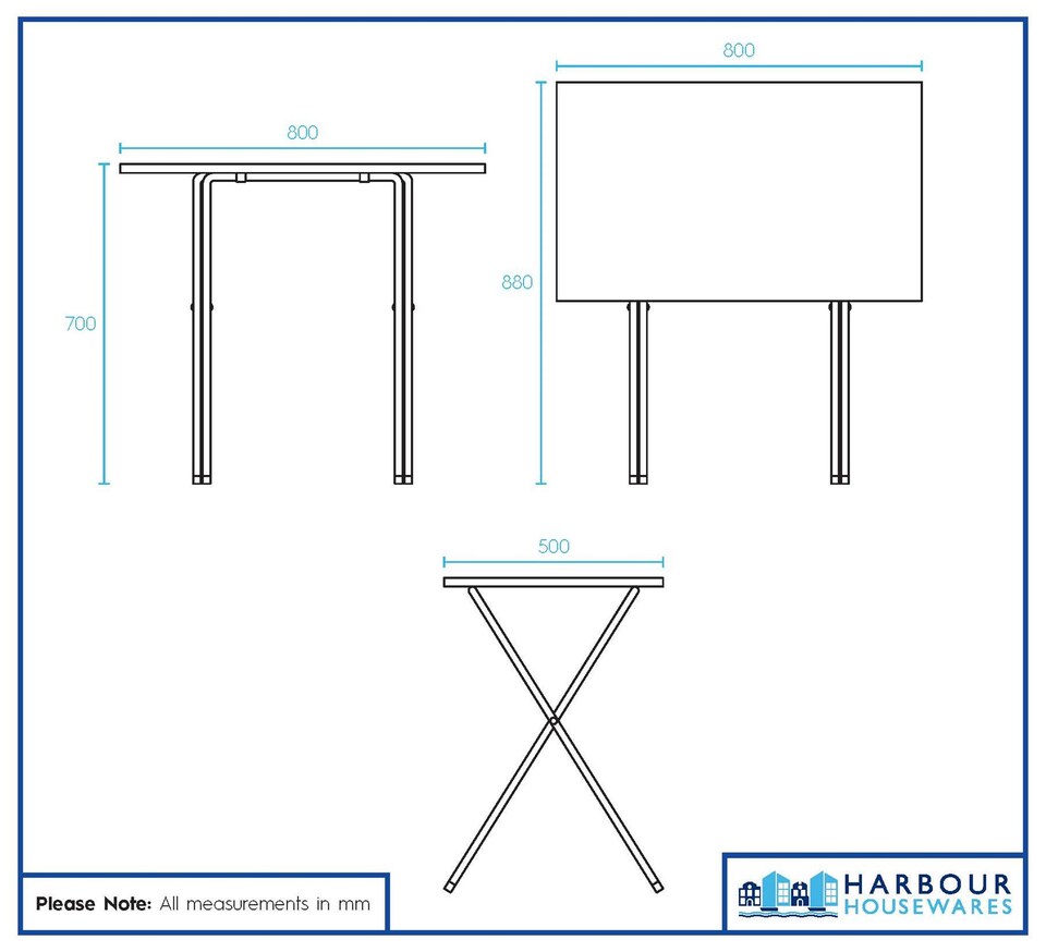 image 1 of Harbour Housewares Wooden Folding Desk & Chair Set - All Black | Black | All Black