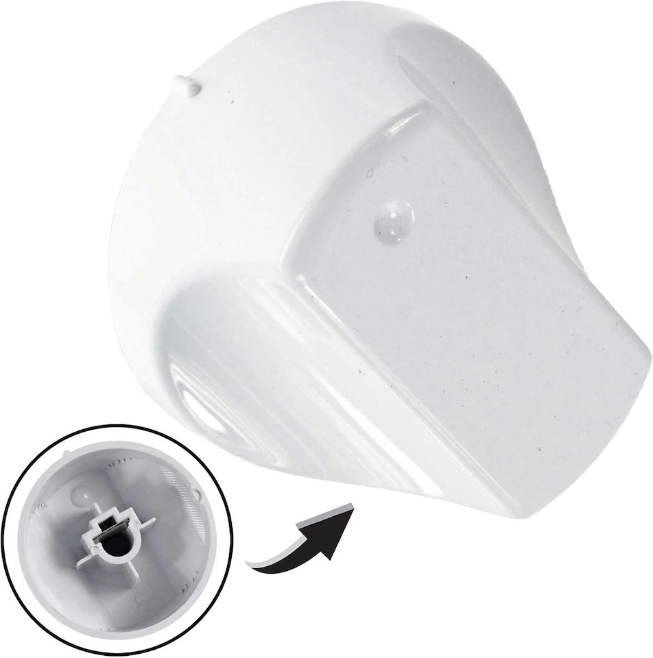image 1 of SPARES2GO White Control Knob Switch for Hotpoint Hot-Ari SH33 SH33W SH33WS Oven Cooker x 3