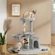 image 2 of Yaheetech 86.5 cm Plush Cover Cat Tree with Condo Light Grey