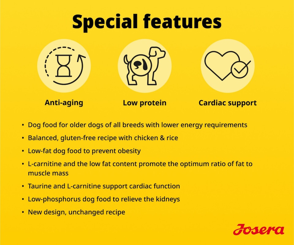 image 1 of Josera Senior Balance complete dry dog food | For older or less active dogs | Lower protein | Reduced fat | Gluten-free | Cardiac & Joint support | 12.5kg