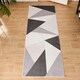 image 4 of OHS Geometric Print Washable Indoor Carpet Floor Rug Runner, 66x200cm - Grey
