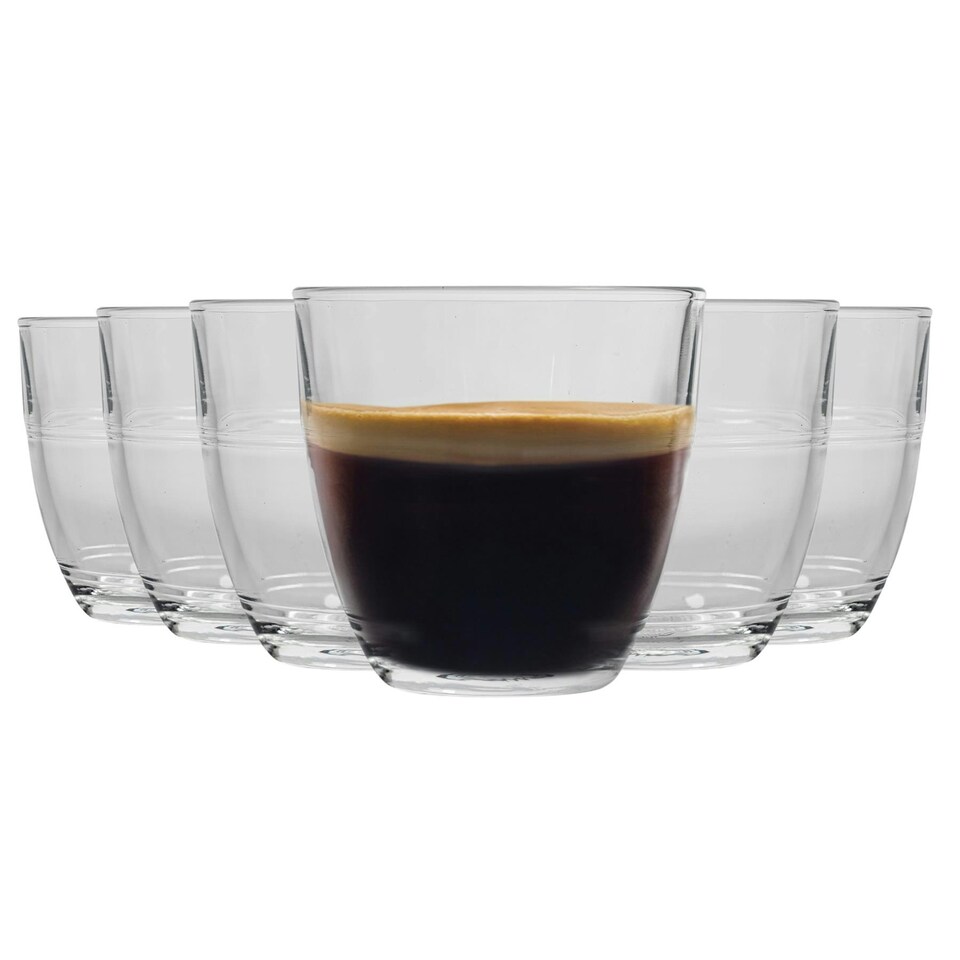 image 1 of Duralex Gigogne Glass Tumblers - 160ml Drinking Glasses for Water, Juice - Pack of 6 Clear