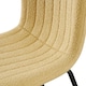 image 6 of Set of 4 Teddy Faux Fur Stitched Design Dining Chairs Yellow Bella by MCC
