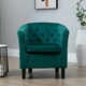 image 2 of Clio Studded Velvet Tub Chair - Green