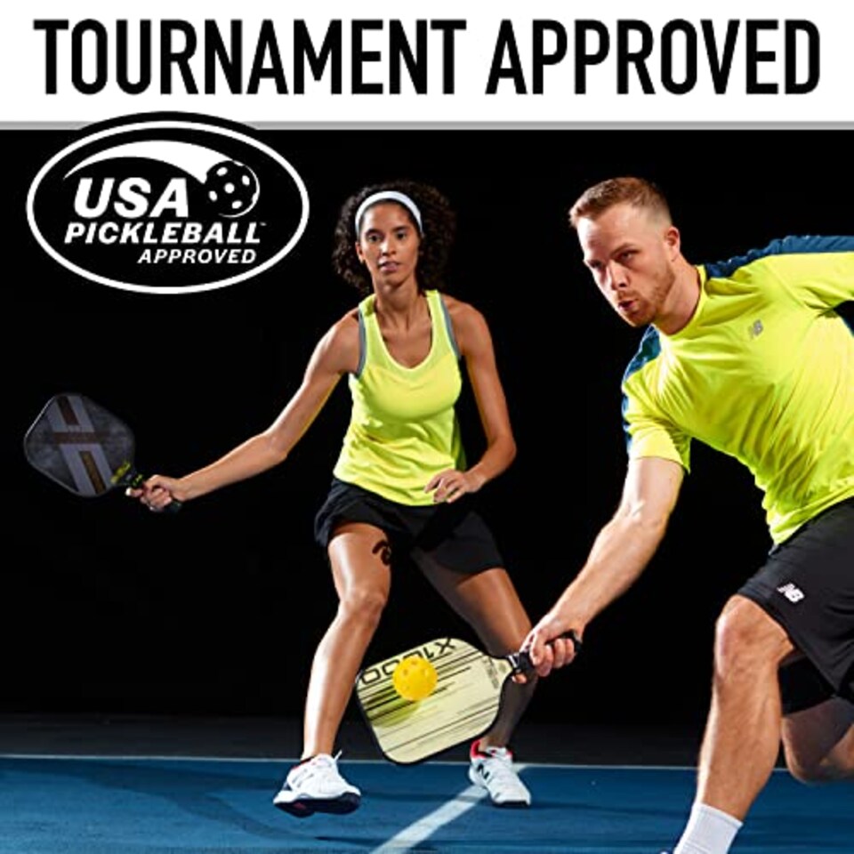 image 1 of Franklin Sports X-26 Indoor Pickleballs - USA Approved Tournament Balls - Bulk 100 Pack - Yellow
