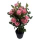 image 1 of Artificial Flowers Rose Bush Potted Deluxe Highly Realistic