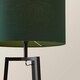 image 5 of ValueLights Hiru Black 3 Tier Shelf Floor Lamp with Green Shade | Green