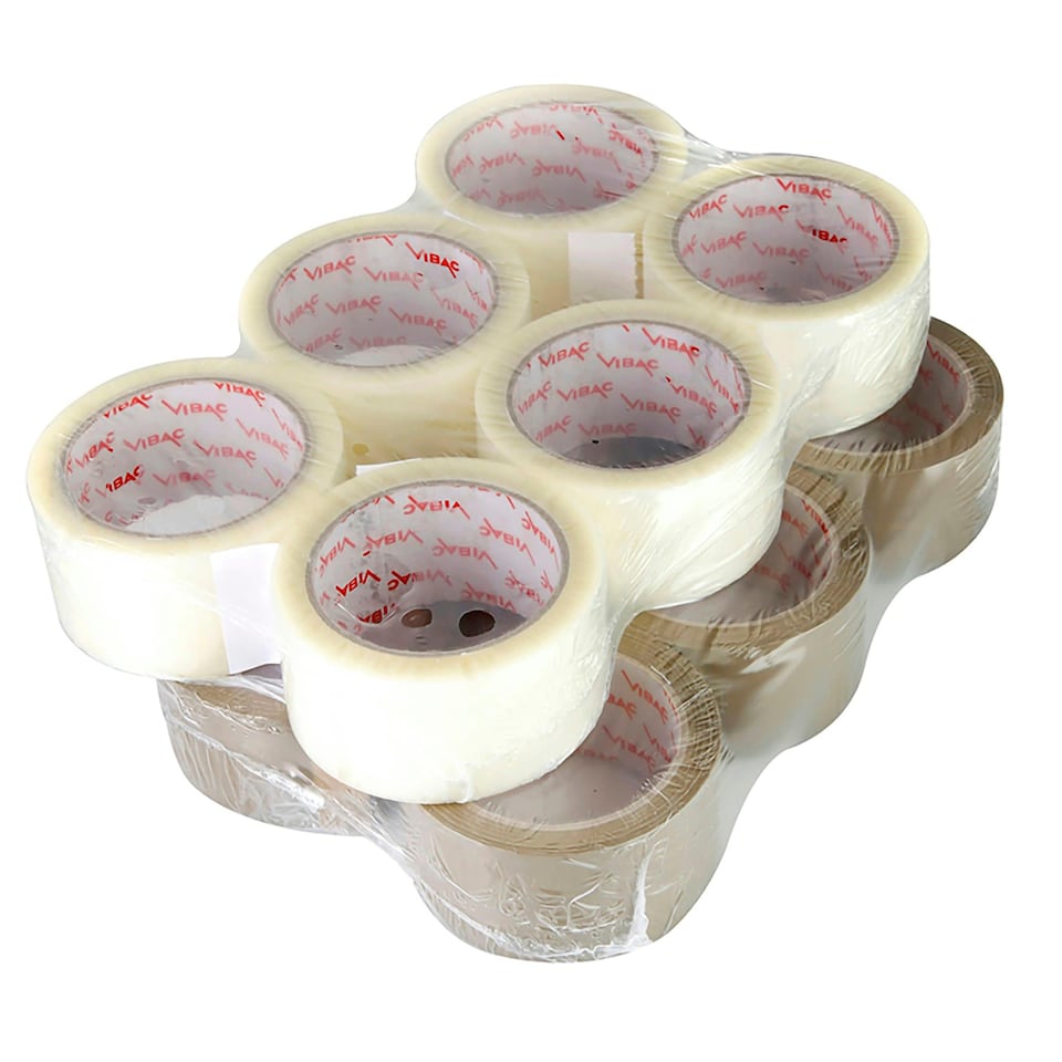 Essentials Parcel Packing Tape - Brown - One size