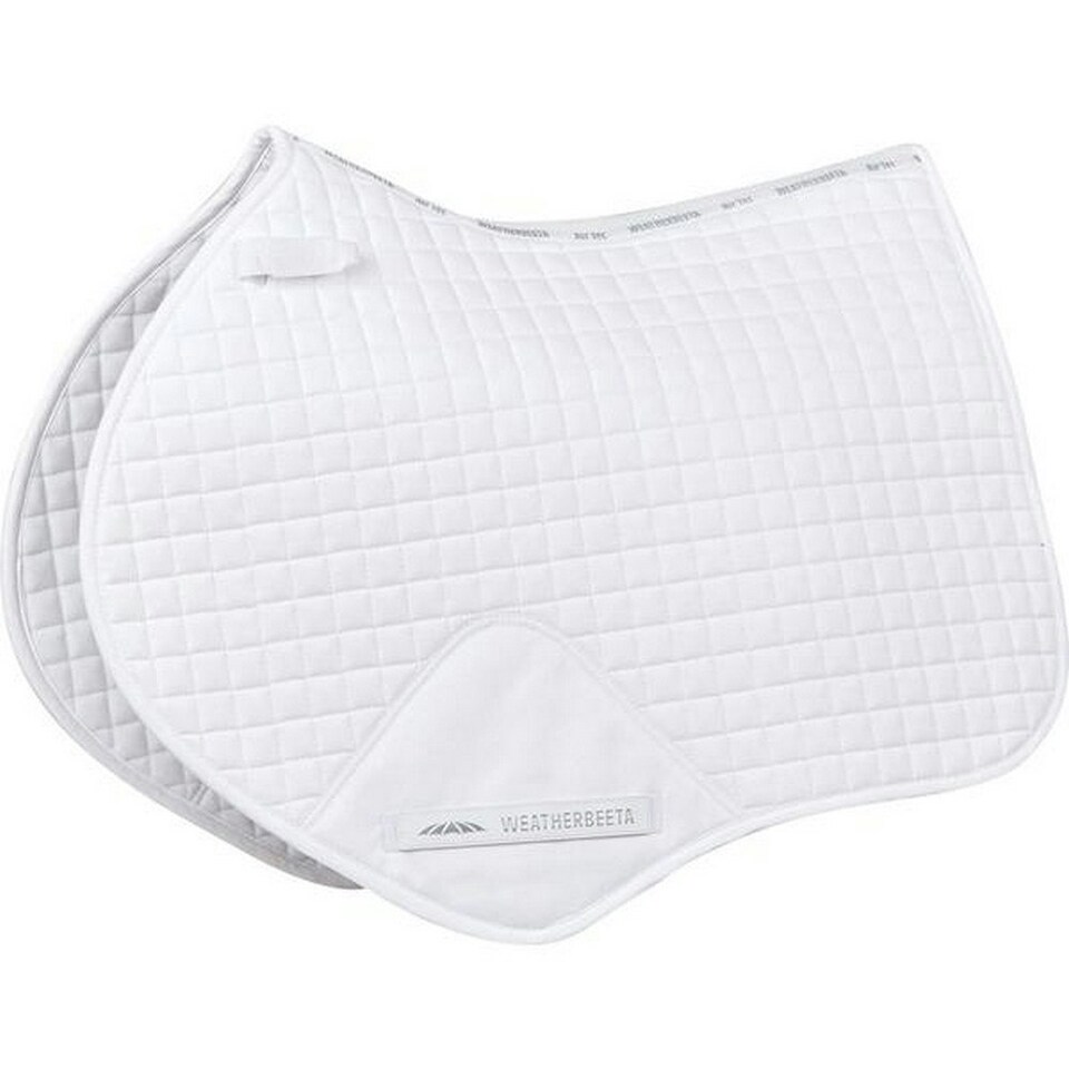 image 1 of Weatherbeeta Prime Jump Shaped Saddle Pad - White - Pony
