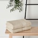 image 2 of OHS Luxury Soft 100% Cotton 500GSM Bathroom Bath Sheet Towel, 90x150cm - Beige