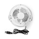 image 4 of Nedis 10cm Mini USB Powered Tilting Desk Fan with Metal Shell and Aluminium Blades, 360° Rotation, On/Off Switch - White