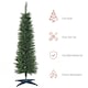image 3 of HOMCOM 5ft Unlit Artificial Christmas Tree, Pencil Slim mas Tree with Solid Stand and Realistic Branches, Green
