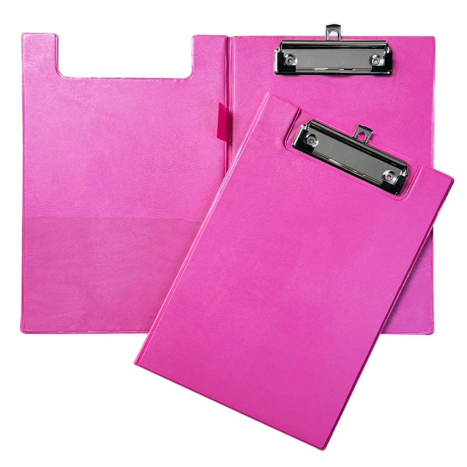 image 1 of A5 Pink Foldover Clipboard