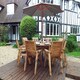 image 1 of Eight Seater Circular Table Set with Cushions - W350 x D350 x H98 - Fully Assembled - Grey