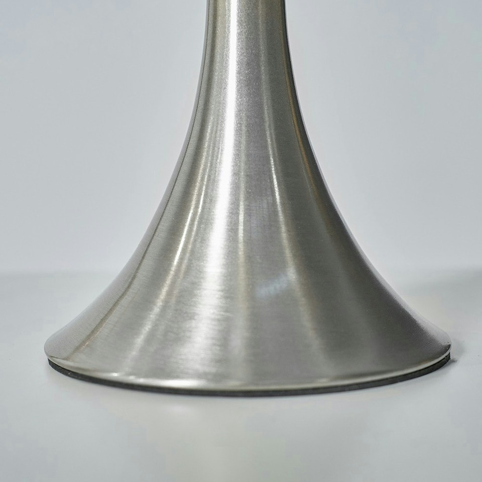image 1 of ValueLights Modern Brushed Chrome Spindle Design Table Lamp Base