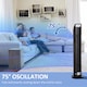image 4 of HOMCOM Tower Fan, Electric Cooling Fan with Remote, 75 Oscillating, 3 Speed 3 Modes, 7.5H Timer, Quiet Standing Bladeless for Bedroom Office, Black