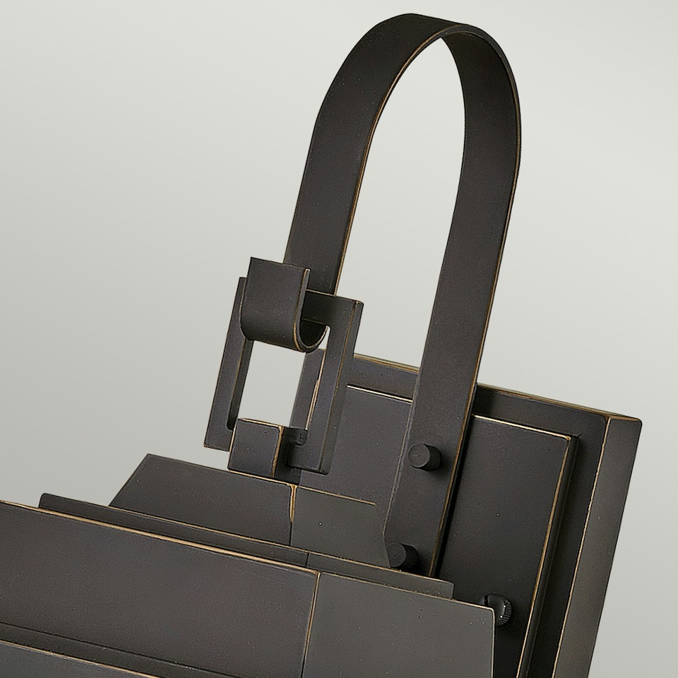 image 1 of Hinkley Bainbridge Outdoor Wall Lantern Oil Rubbed Bronze with Heritage Brass Accents, IP44