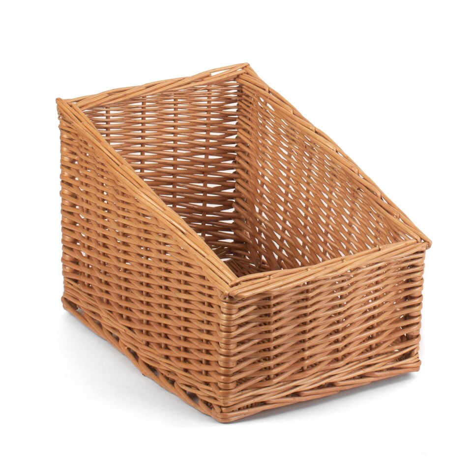 image 1 of Small Sloped Sided Display Basket | Brown | Brown | S