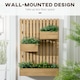 image 4 of Outsunny Wooden Garden Planters with Trellis Wall-mounted Raised Garden Bed