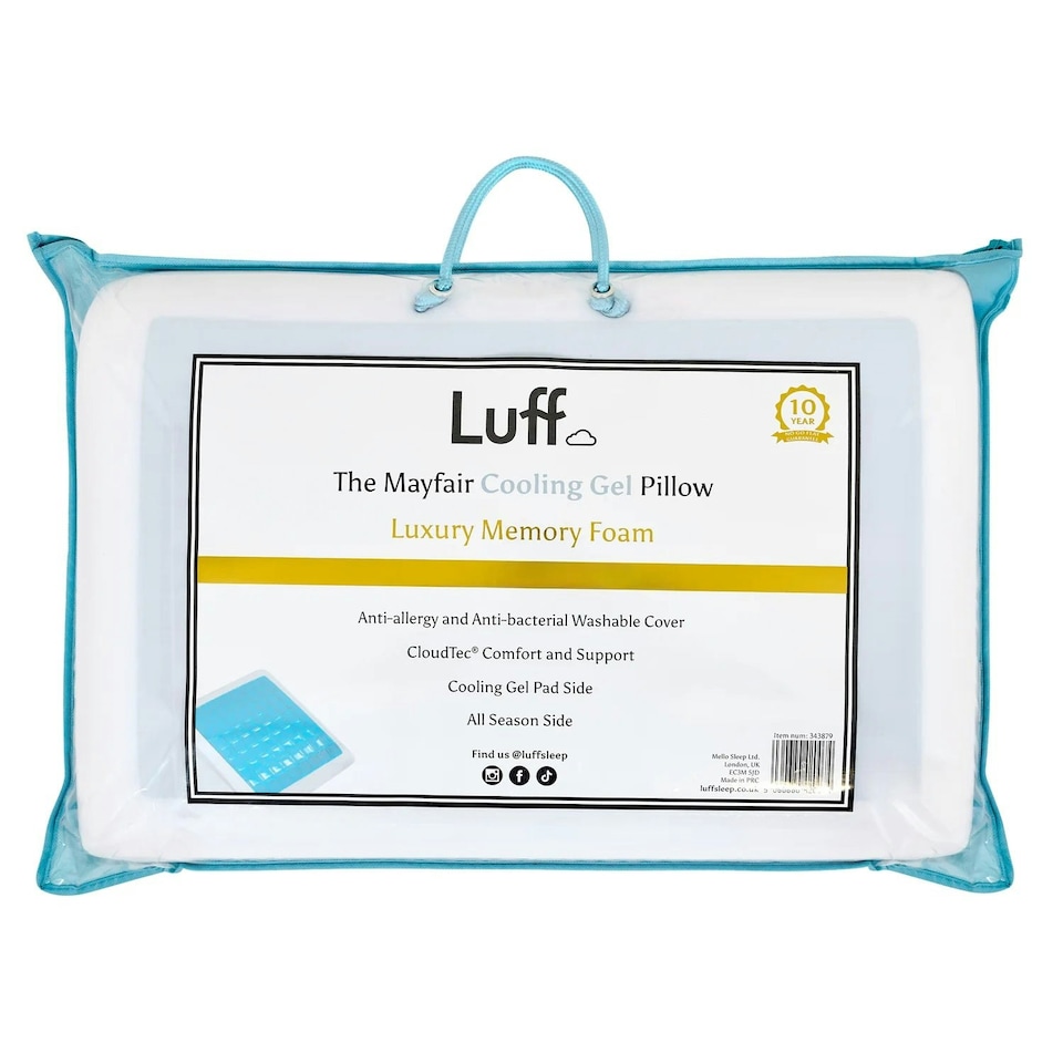 image 1 of Luff Mayfair Cooling Gel Pillow White