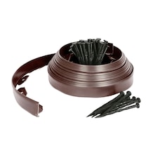 Harbour Housewares Flexible Plastic Lawn & Path Edging - 10m x 4cm - Brown