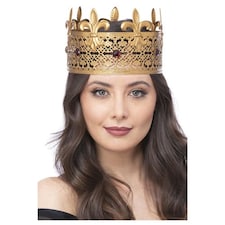 Gothic Royal Vampire Metal Crown Fancy Dress Unisex Adult One Size