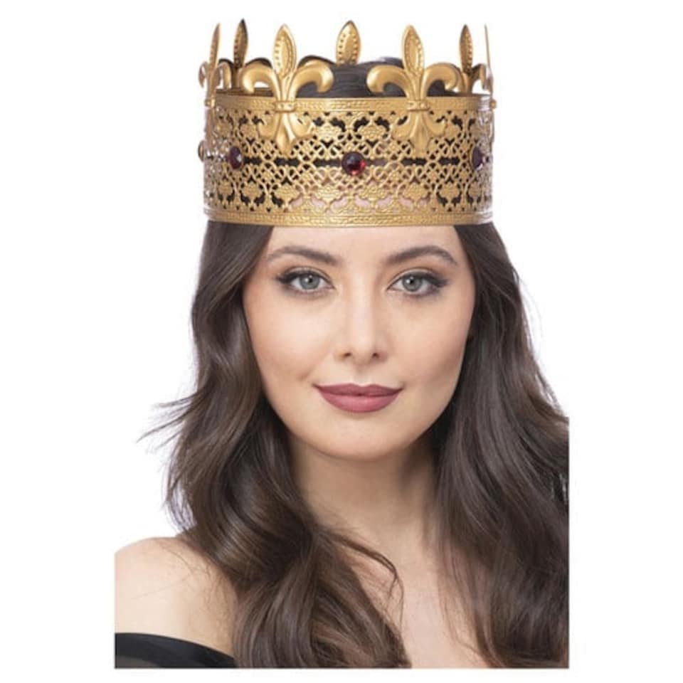 Gothic Royal Vampire Metal Crown Fancy Dress Unisex Adult One Size