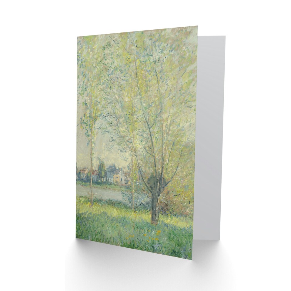 image 1 of Claude Monet Art Card The Willows Landscape Painting