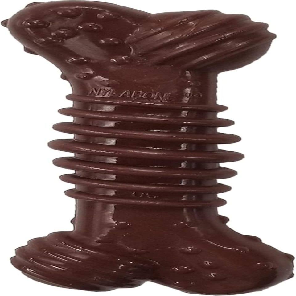 image 1 of Nylabone Extreme Tough Dog Chew Toy Bone, Durable, Cleans Teeth, Flavour Medley, Medium, for Dogs Up to 16 kg