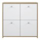 image 2 of Best Chest Storage Cabinet with 4 Doors in Artisan Oak/White