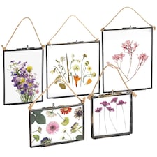 Nicola Spring Hanging Metal Photo Frames Gallery Set - 5 Sizes - Black - Freestanding Picture Frame Display Frame Poster Frame Picture Display Black | S