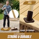 image 5 of Outdoor Broom 10" Yard Brush Heavy Duty Stiff Bristle Garden Sweeping Brush for Patio & Driveway | Brown | 1