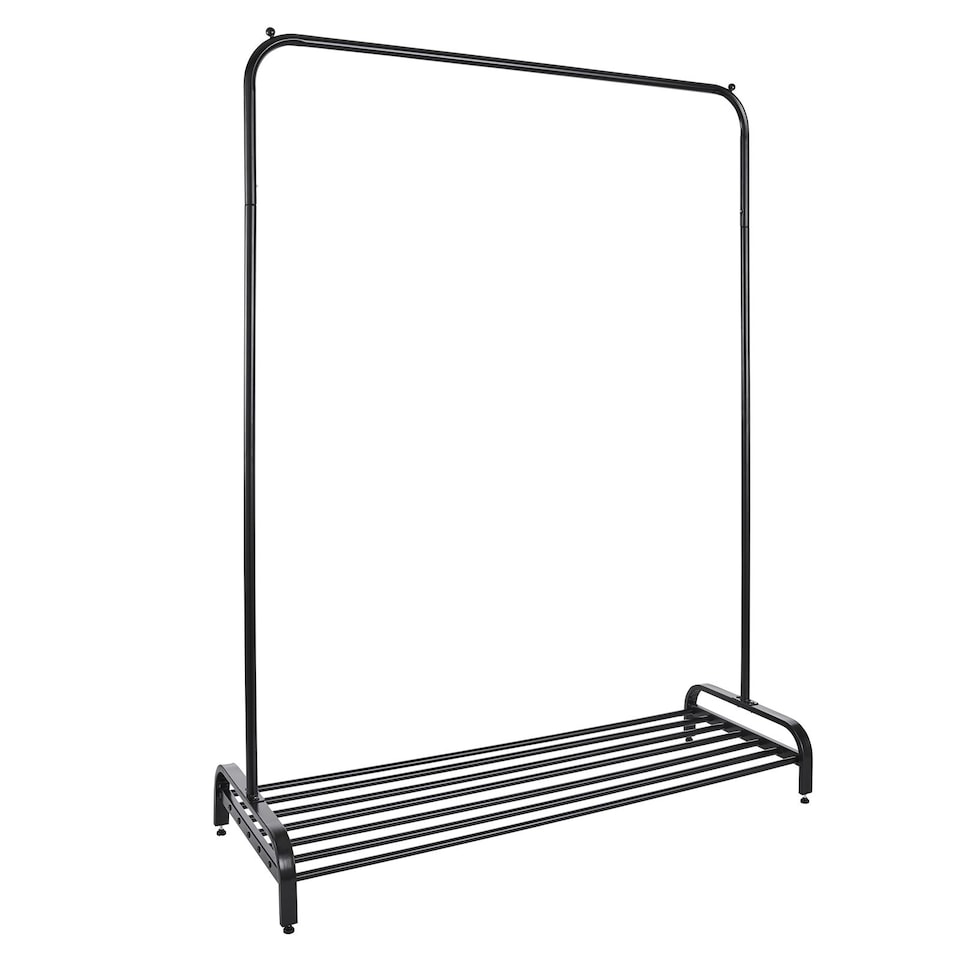 image 1 of House of Home Clothes Rail Garment Rack With Shoe Storage Shelf Adjustable Feet Easy Build