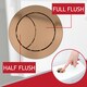 image 4 of SPARES2GO Universal Toilet Cistern Dual Flush Push Button Kit for 20mm 40mm 50mm 60mm Lid Hole (Brushed Copper)