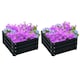 image 1 of Outsunny Set of 2 Raised Garden Bed Galvanised Planter Box Easy Setup Dark Grey