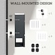image 6 of HOMCOM Modern Wall Mounted Post Box, Weatherproof Letterbox with Lock Black