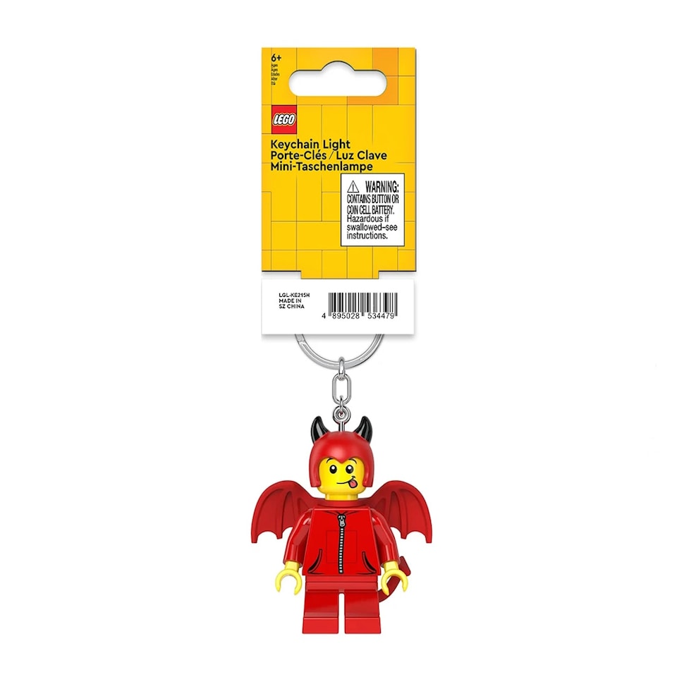 image 1 of Lego Minifigures Light Up Keychain - Cute Little Devil