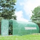 image 2 of Outsunny 6 x 3M Reinforced Walk-in Polytunnel Garden Greenhouse Steel Frame