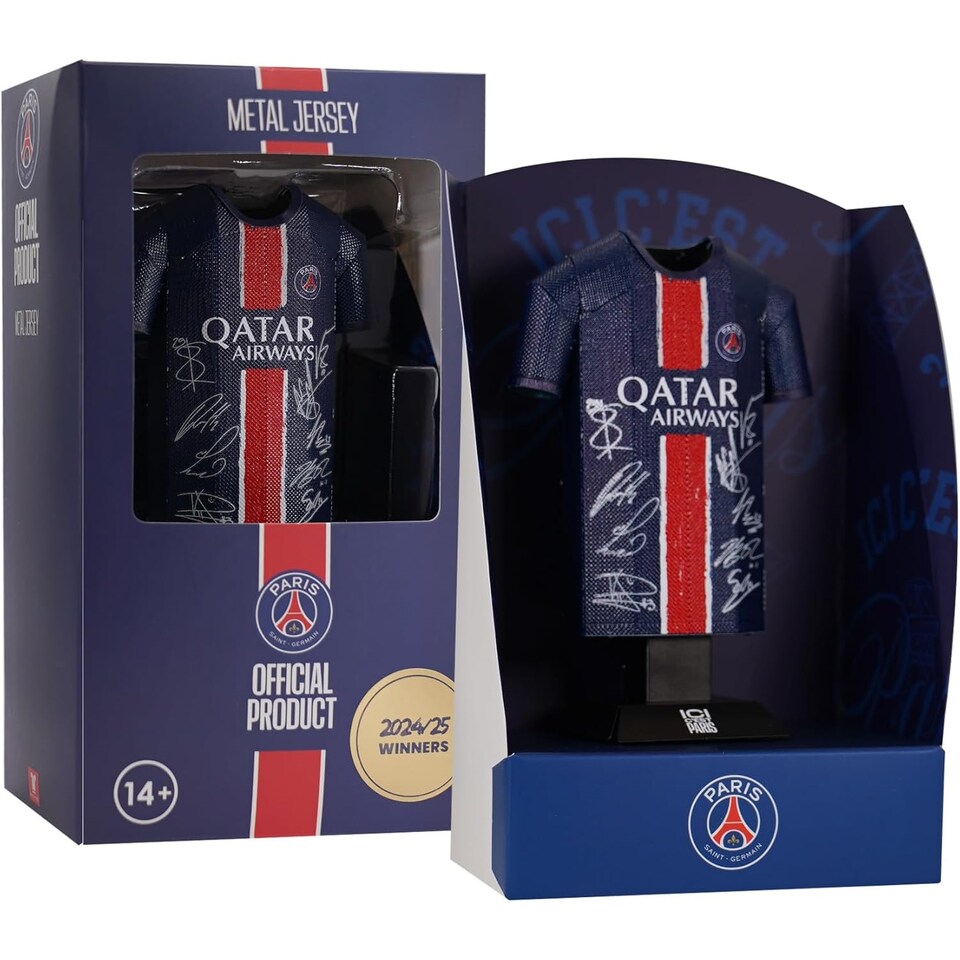 image 1 of RadStuff Metal Alloy Football Shirt - PSG Winners 2024/25 Home Alloy Shirt