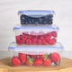 image 2 of OHS 3 Pack Plastic Food Storage Containers With Lids Lunchbox Set