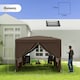 image 7 of Outsunny 3x3 m Pop Up Gazebo Party Tent Canopy Marquee with Storage Bag Coffee