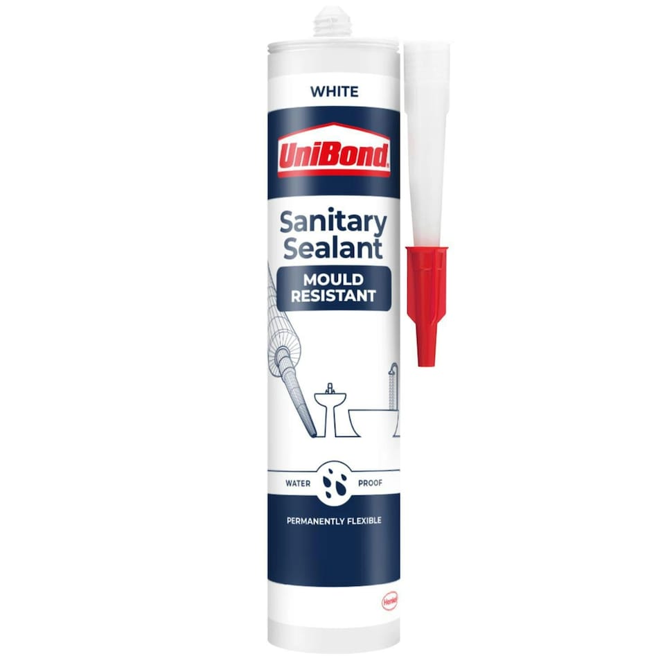 image 1 of UniBond Mould Resistant Sanitary Sealant Cartridge White, 274 g