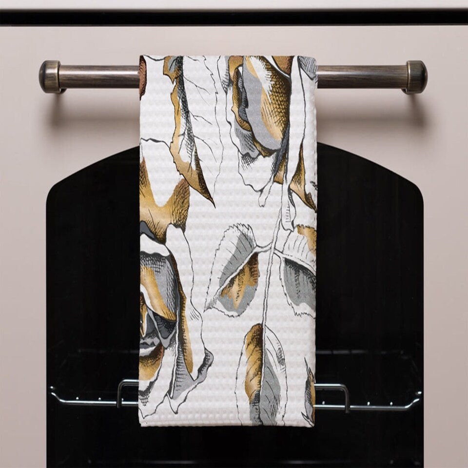 image 1 of Golden Roses (Kitchen Towel)