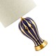 image 3 of Traditional Glossy Navy Midnight Blue and Polished Gold Ceramic Table Lamp Base | Blue | Midnight Blue | 1
