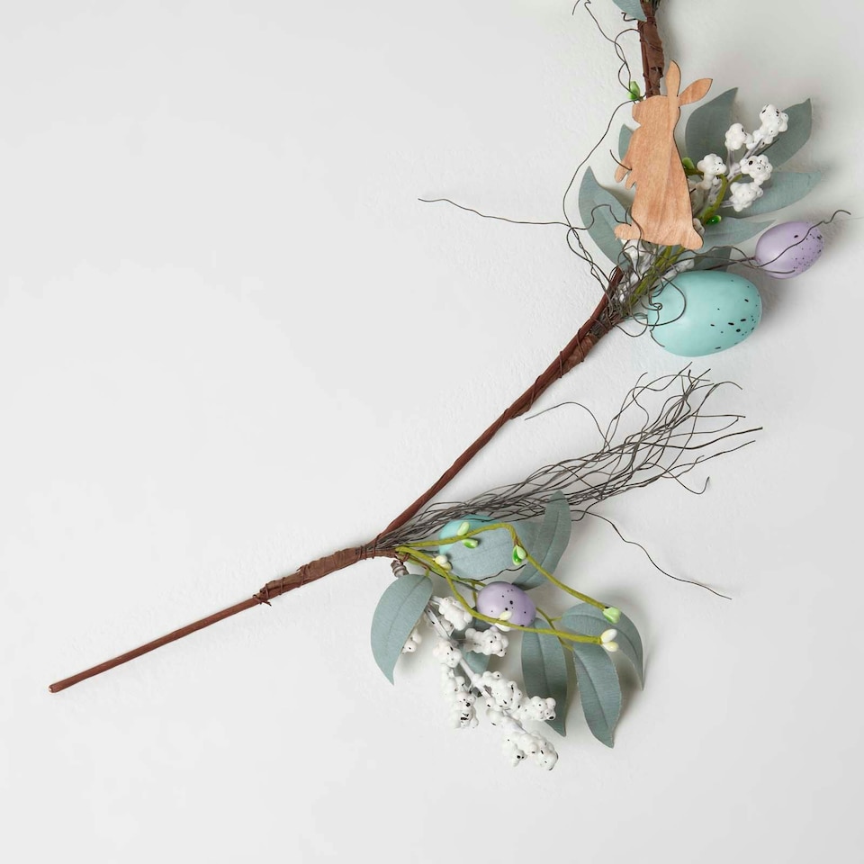 image 1 of Homescapes Spring Easter Egg and Olive Leaves Garland