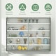 image 5 of HOMCOM 5-Tier Wall Display Shelf Unit Cabinet w/ Shelves Glass Doors Black/White